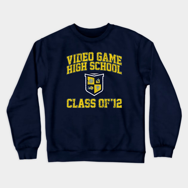 Video Game High School Class of 12 Crewneck Sweatshirt by huckblade